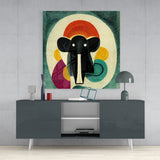 Wassily's Elephant Glass Wall Art || Designer's Collection