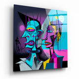 Picasso's Mind Glass Wall Art || Designer's Collection