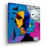 Picasso's Mind Glass Wall Art || Designer's Collection