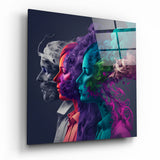 Smoked Thoughts Glass Wall Art || Designer's Collection
