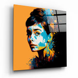 Arte della parete di vetro Audrey Hepburn || Collezione di designer