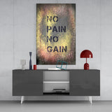 No Pain No Gain Glass Wall Art