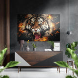 Tiger Brushed Aluminium Dibond Wall Art