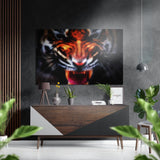 Tiger Brushed Aluminium Dibond Wall Art