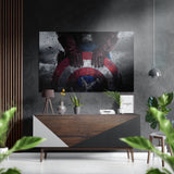 Captain America Brushed Aluminium Dibond Wall Art