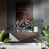 Don’t Stop Brushed Aluminium Dibond Wall Art