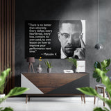 Words of Malcolm Brushed Aluminium Dibond Wall Art