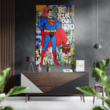 Superman Brushed Aluminium Dibond Wall Art