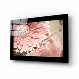 Pink Flower Glass Wall Art