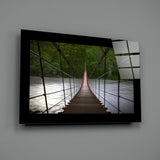 Forest Bridge Glass Wall Art