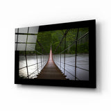 Forest Bridge Glass Wall Art