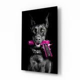 Arte de pared de vidrio de Gun Dog || Collezione di design