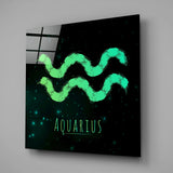 Horoscopes - Aquarius Glass Wall Art