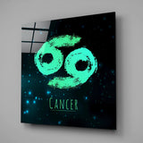 Horoscopes - Cancer Glass Wall Art