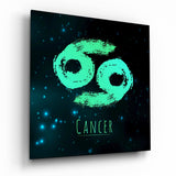 Horoscopes - Cancer Glass Wall Art