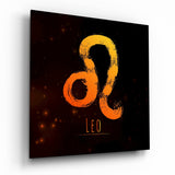 Horoscopes - Leo Glass Wall Art