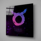 Horoscopes - Taurus Glass Wall Art