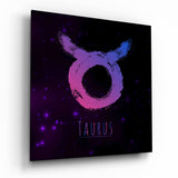 Horoscopes - Taurus Glass Wall Art