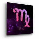 Horoscopes - Virgo Glass Wall Art