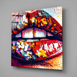 Lips Glass Wall Art  || Designers Collection
