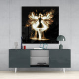 Flame Dancer Glass Wall Art  || Designers Collection