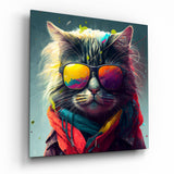Coole Katze || Designer -Sammlung Glasbild