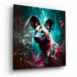 Forest Dog Glass Wall Art  || Designers Collection