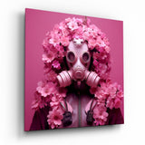 	Flower Mask Glass Wall Art