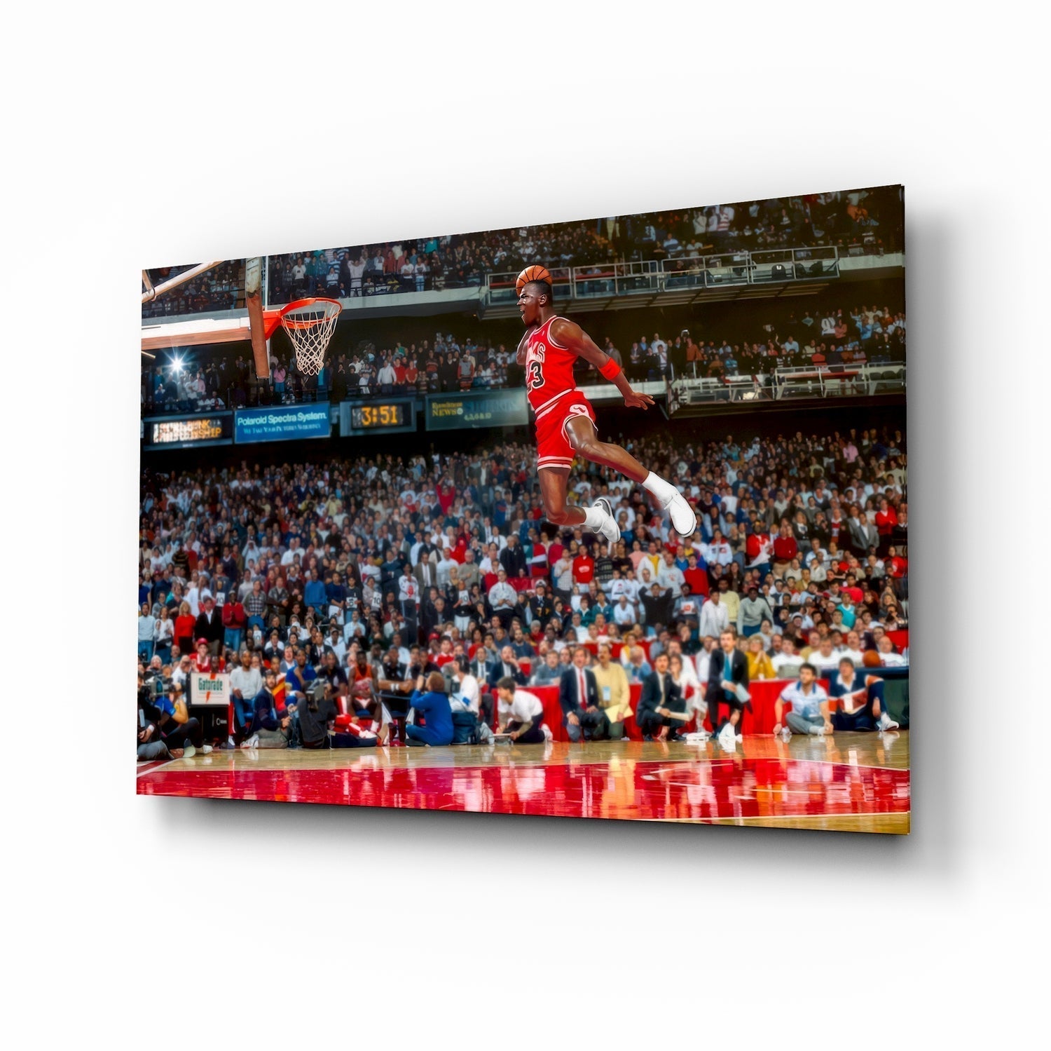 Michael Jordan Glass Wall Art