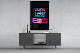 Dream Big Glass Wall Art